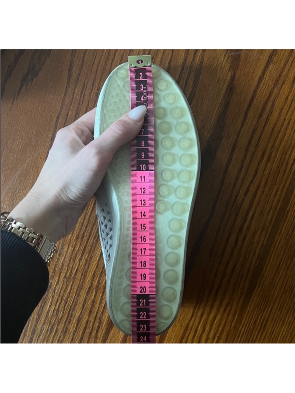 Ecco | Women’s Size 4 Extra Width | White Perforated Slip-On Leather Sneakers - Picture 8 of 11